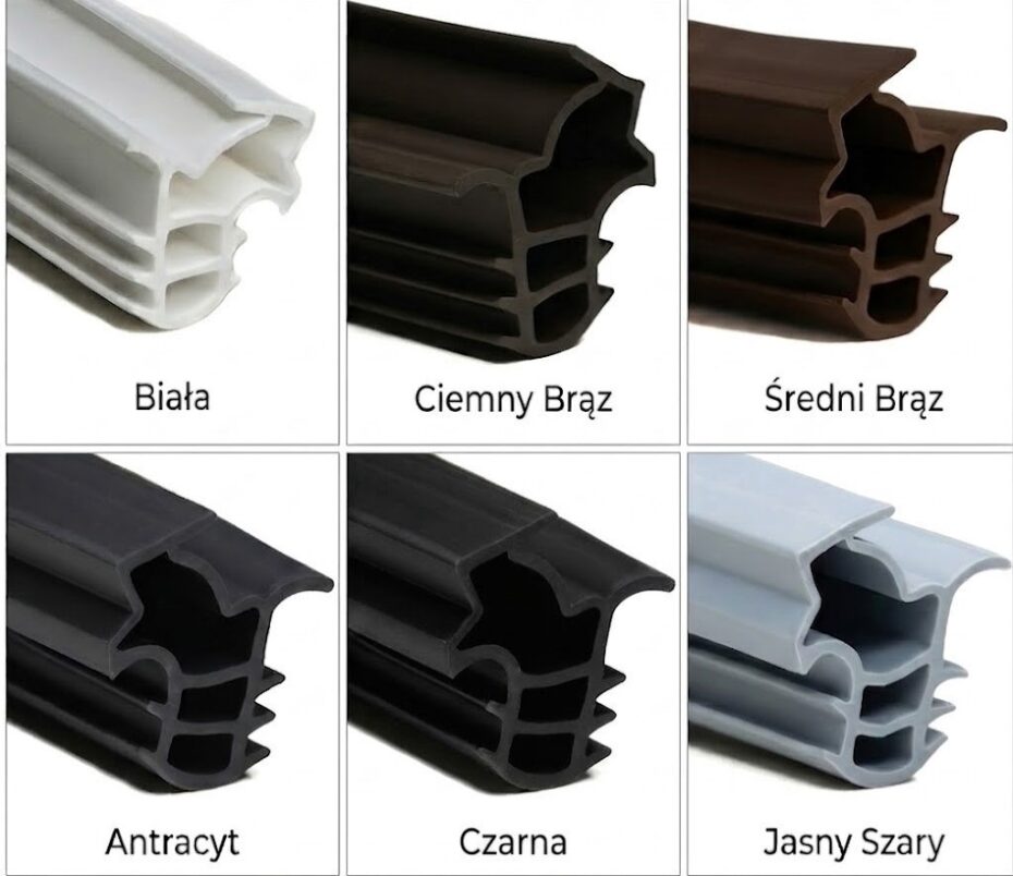 Uszczelka 7502 PREMIUM do ościeżnicy stalowej Grubsza i Wyższa niż Standard KOLORY