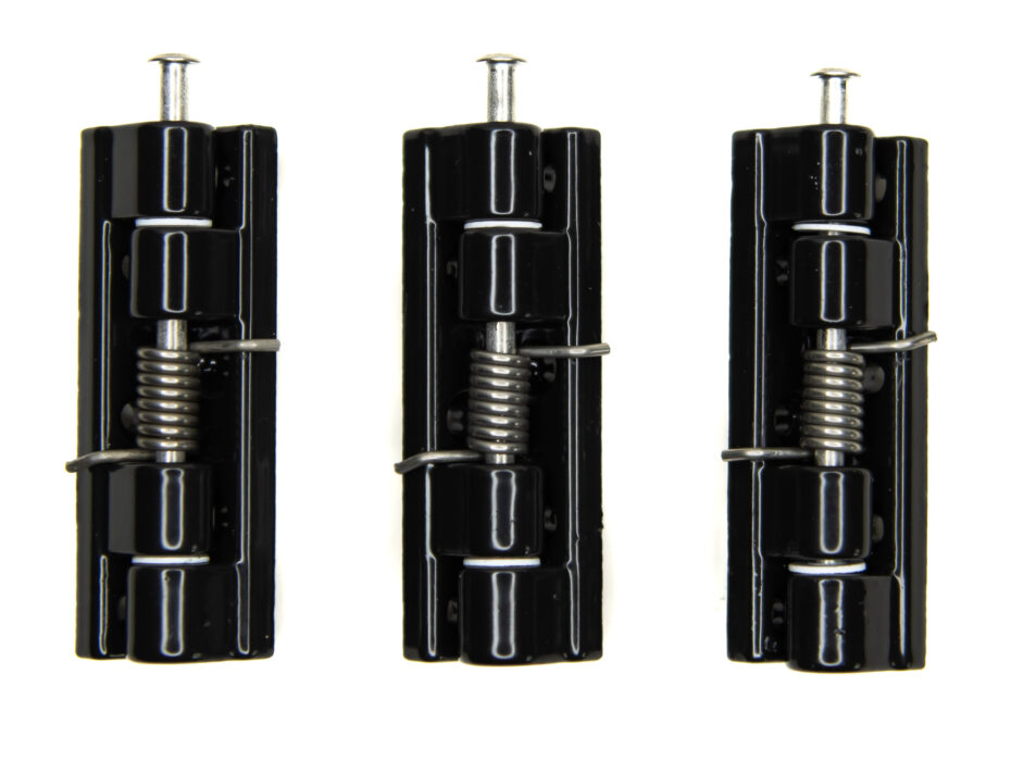 3x Zawias Samozamykający ze sprężyną, metalowy CZARNY
